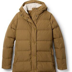REI Norseland Goose Down Jacket Size L - Women's Oak Brown